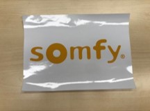 Somfy logo sticker A4